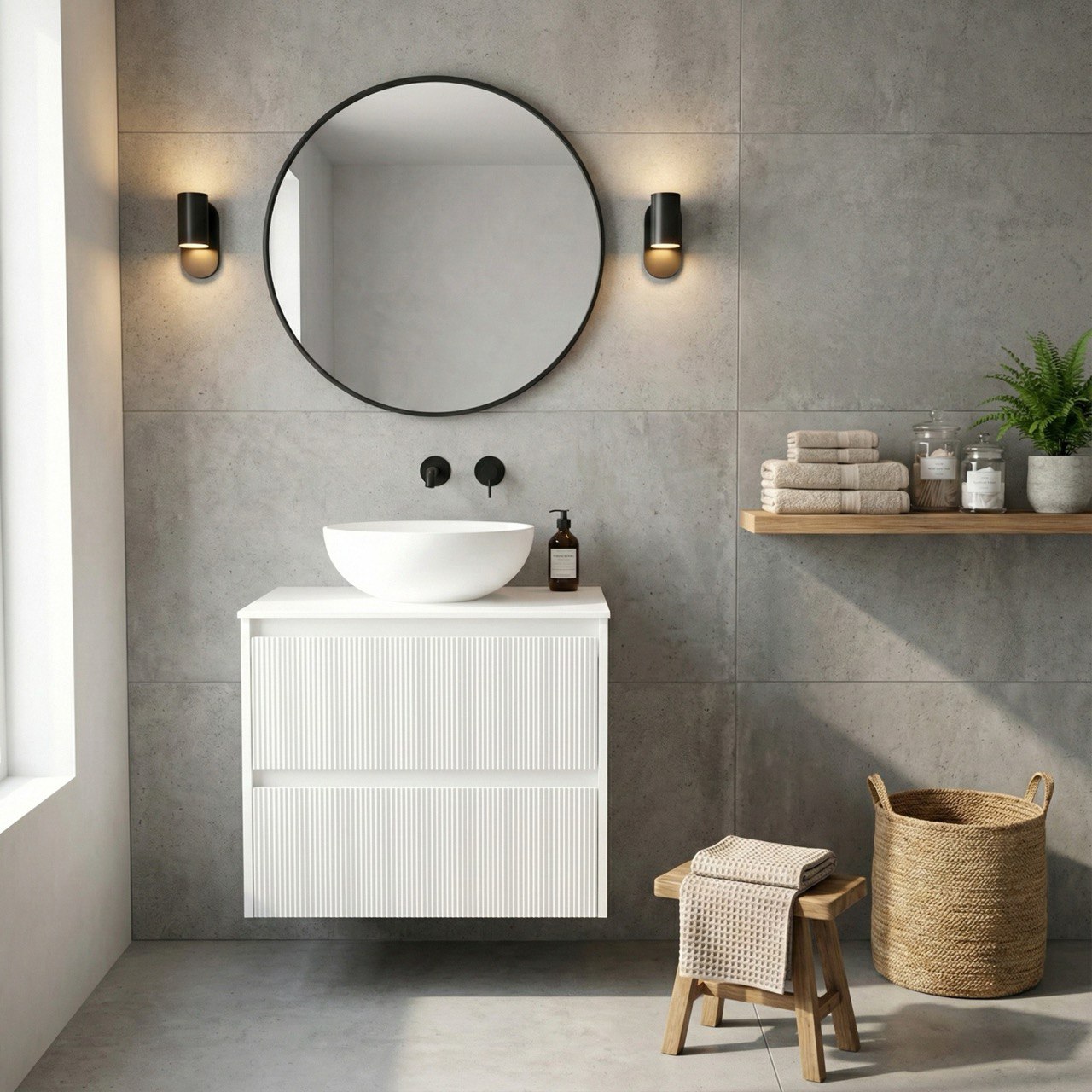Gaia Classic Edge Vanity Unit with Legs and Corian